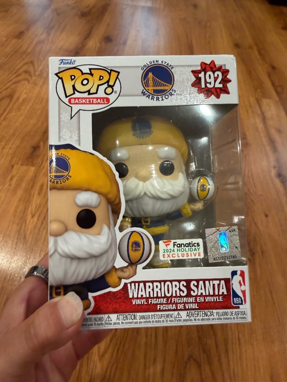 Funko Pop Golden State Warriors Santa - New in Box